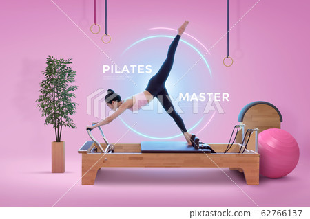 Woman Practicing Pilates 001 - Stock Illustration [62766137] - PIXTA