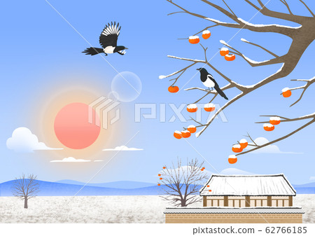 Nature landscape with sunrise illustration 005 Nature landscape with sunrise illustration 005 62766185