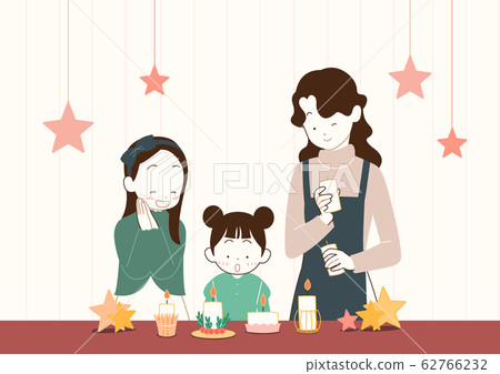 Happy time of family in winter, warm and cozy home illustration 004 Happy time of family in winter, warm and cozy home illustration 004 62766232