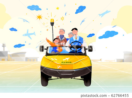 Airplane passenger service with air travel concept illustration 008 62766455