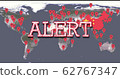 Coronavirus Alert Word - World Map 62767347