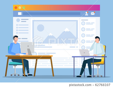 Social Media Developers or Web Designers at Work 62768107