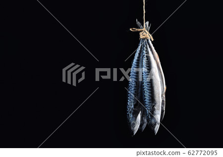 Smoked Mackerel Fish on Rope Smoked Mackerel Fish on Rope 62772095