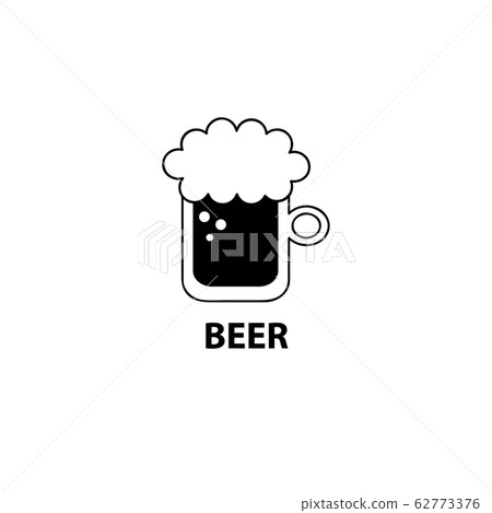 Beer Map Icon Symbol Illustration Vector Simple Stock Illustration