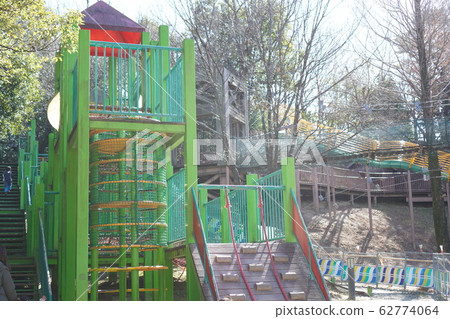 Large play equipment in the park 62774064