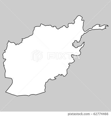 Afghanistan map black outline vector 62774466