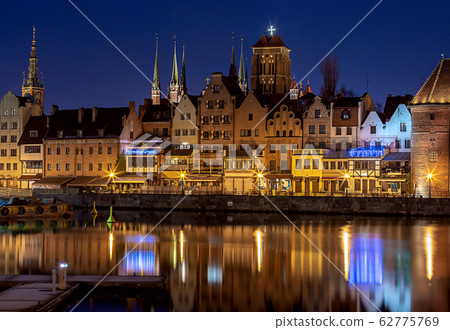 Gdansk. City embankment at dawn. Gdansk. City embankment at dawn. 62775769