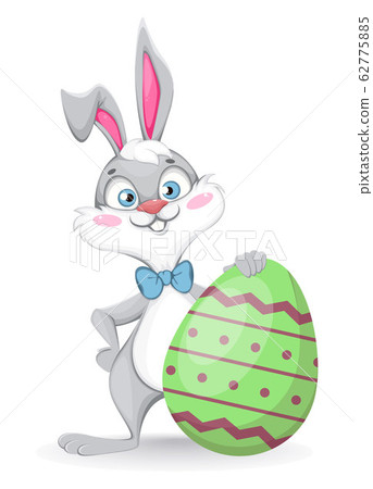 Happy Easter. Funny cartoon rabbit Happy Easter. Funny cartoon rabbit 62775885