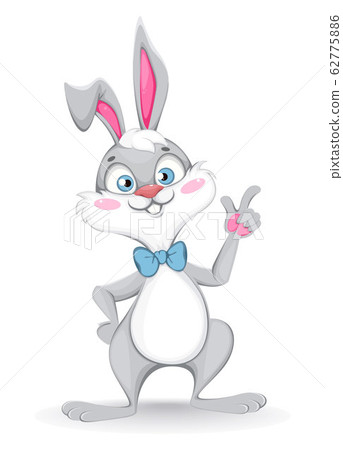 Happy Easter. Cartoon rabbit Happy Easter. Cartoon rabbit 62775886