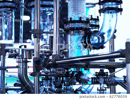 different size and shaped pipes at a power plant 62776039