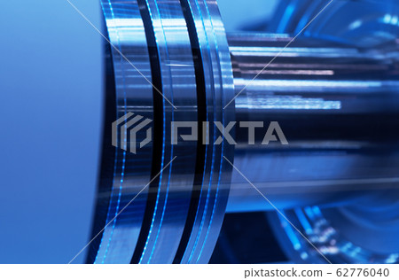 close up of stainless steel and aluminum machine 62776040