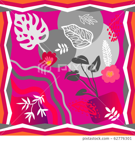 Print with geometric shapes. 62776301