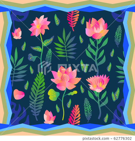 Print with geometric shapes. 62776302
