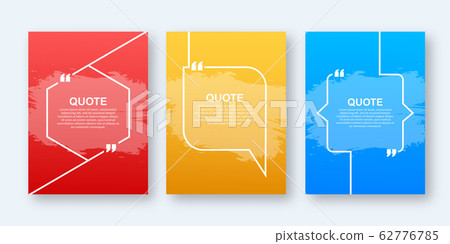 Set Quote frames. Blank template with print 62776785