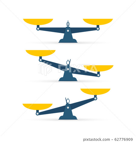 Scales icon. Libra isolated on white background. Scales icon. Libra isolated on white background. 62776909