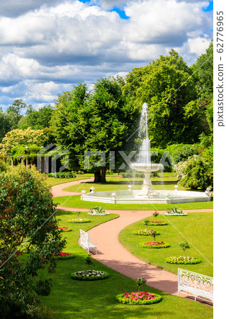 Marble fountain-vase in Catherine park in Pushkin 62776965