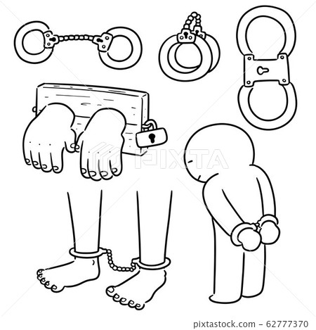 vector set of handcuff 62777370