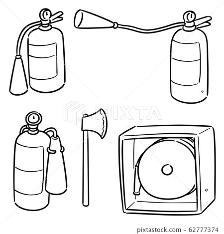 vector set of fire extinguisher vector set of fire extinguisher 62777374