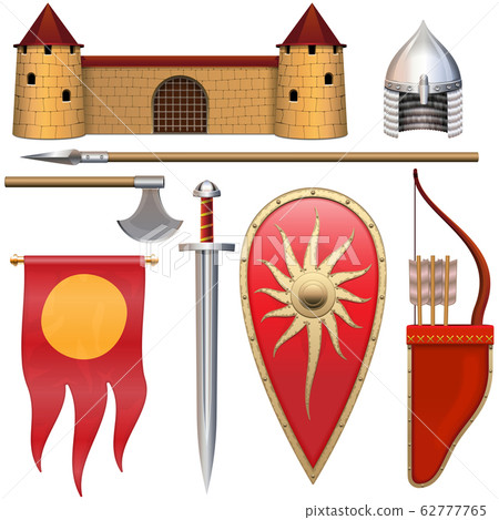 Vector Slavic Knight Armor Icons Set 3 62777765