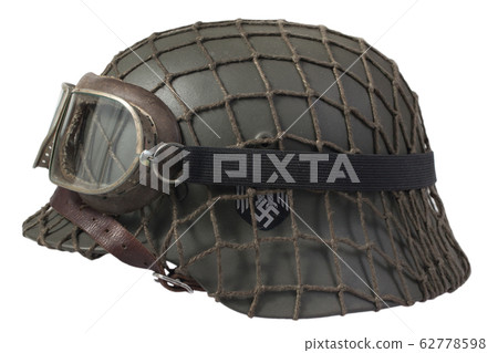 camouflaged nazi army german helmet with mesh 62778598