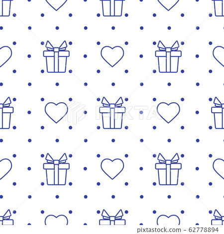 Vector seamless pattern Valentine's Day Gift Heart Vector seamless pattern Valentine's Day Gift Heart 62778894