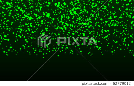 Green magic lights. Glowing sparkles. Vector 62779012