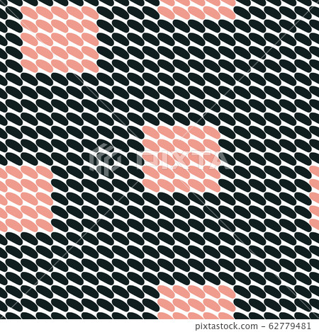 Vector seamless pattern. Abstract background with round brush strokes 62779481