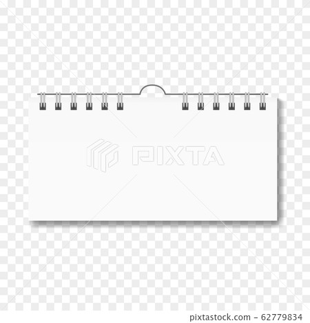 Blank realistic horizontal calendar on spiral - Stock Illustration ...