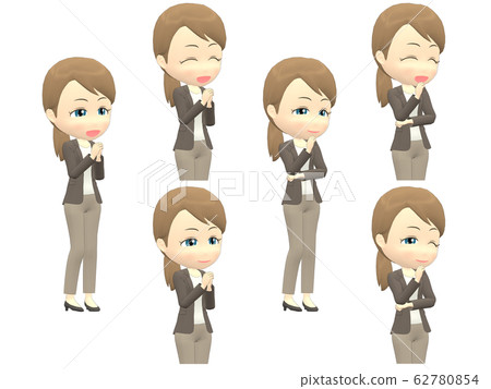 [Fun A] Caucasian Female Casual Ponytail Oblique 62780854