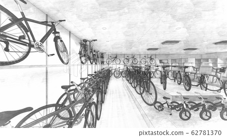 Bicycle shop no people illustration 86 Bicycle shop no people illustration 86 62781370
