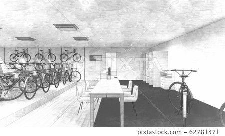 Bike shop no people illustration 84 Bike shop no people illustration 84 62781371