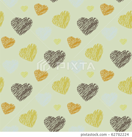 Vector seamless pattern with hearts - Stock Illustration [62782224] - PIXTA