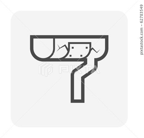 gutter damage icon 62783549