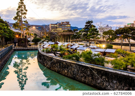 Nagasaki Dejima Evening view of the remains of the Waran Trading House [Nagasaki City] 62784006