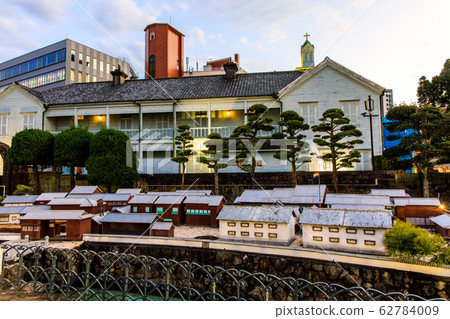 Nagasaki Dejima Evening view of the remains of the Waran Trading House [Nagasaki City] 62784009