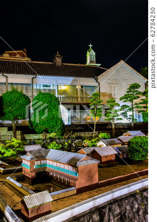 Dejima, Nagasaki Night view of the remains of the Waran Trading House [Nagasaki City] 62784230