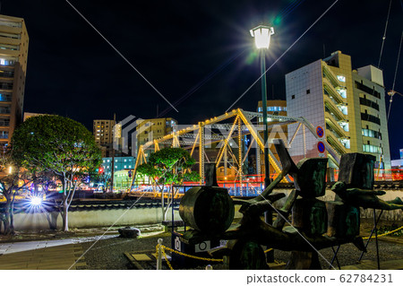Dejima, Nagasaki Night view of the remains of the Waran Trading House [Nagasaki City] 62784231