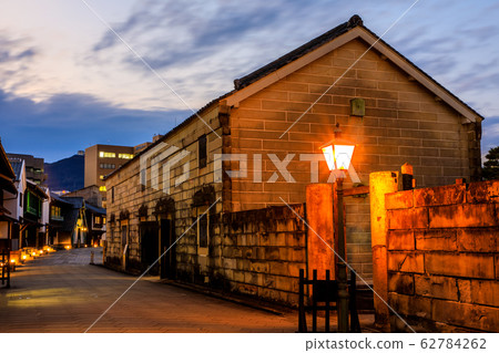 Dejima, Nagasaki Night view of the remains of the Waran Trading House [Nagasaki City] 62784262