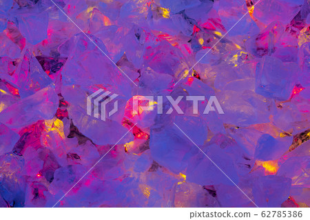 Photo part of beautifully colorful illuminated ice sculpture piece 62785386