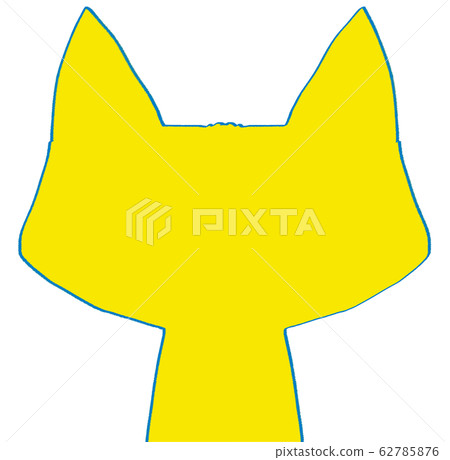 Rear view of a yellow cat - Stock Illustration [62785876] - PIXTA
