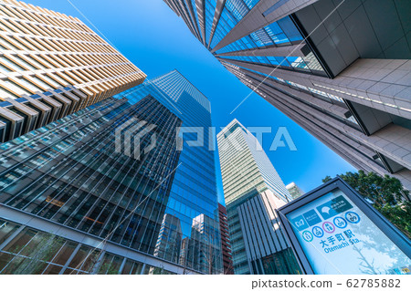 Tokyo cityscape in Japan overlooking Otemachi and skyscrapers (such as Otemachi One) = February 27, 2020 Tokyo cityscape in Japan overlooking Otemachi and skyscrapers (such as Otemachi One) = February 27, 2020 62785882