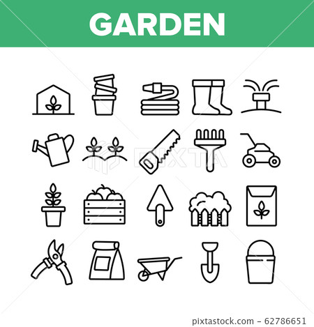 Garden Farming Tool Collection Icons Set Vector Garden Farming Tool Collection Icons Set Vector 62786651