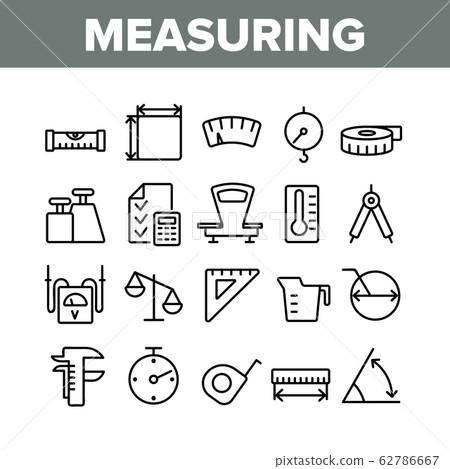 Measuring Equipment Collection Icons Set Vector 62786667