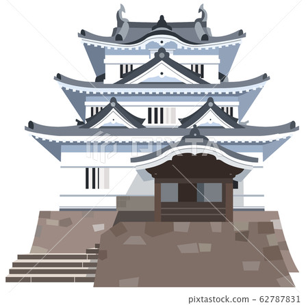 Uwajima Castle image Tourist spot illustration icon 62787831