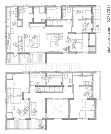 賽維LDK中庭客廳佈局與日式房間相連（灰色） 62787855