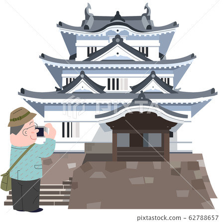 Uwajima Castle and travelers Uwajima Castle and travelers 62788657