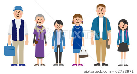 Three generations family vector 62788971