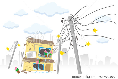 地震建築物倒塌 地震建築物倒塌 62790309