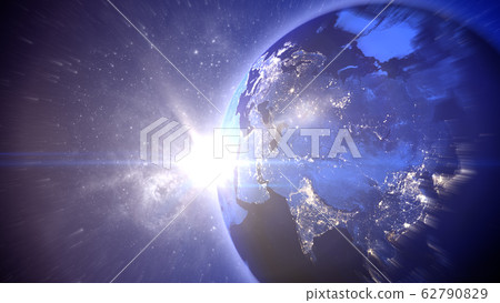 Map of the blue world with a sparkling sun Map of the blue world with a sparkling sun 62790829