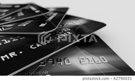 Many Black Credit Cards in White Studio Many Black Credit Cards in White Studio 62790833